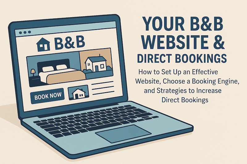 Featured image for article about how to set up a bed and breakfast website for vacation rentals